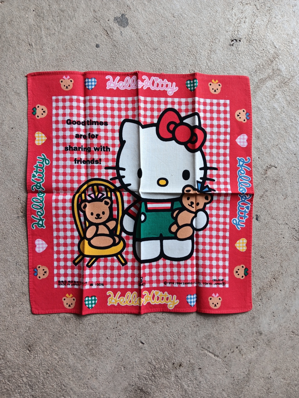 Vintage 90s Sanrio Hello Kitty handkerchief NWOT Rare